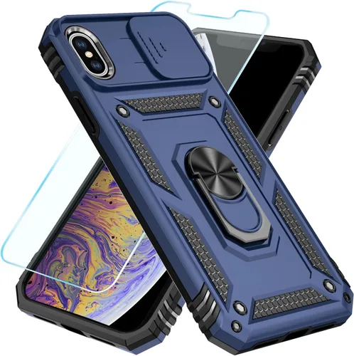 Miniatura 18 de SunStory Funda compatible con iPhone 11 Pro Max con protector de pantalla HD, cubierta de cámara deslizante y soporte de anillo giratorio
