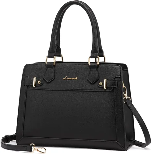 Miniatura 17 de LOVEVOOK Monederos y bolsos para mujer, bolso de hombro, bolso negro y asa superior de piel sintética para damas