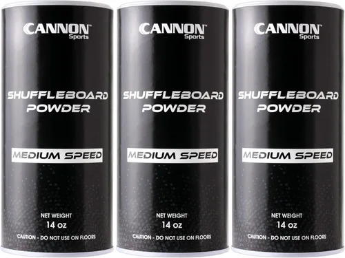 Cannon Sports Shuffleboard Powder - Cera de tejo de alta calidad con cuentas de silicona granular o harina de maíz, deslizamiento suave y reducción
