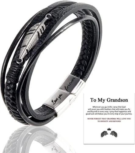 Miniatura 30 de Pulsera de cuero para hombre (mahua/matikou/yuanquan/8 Infinity)