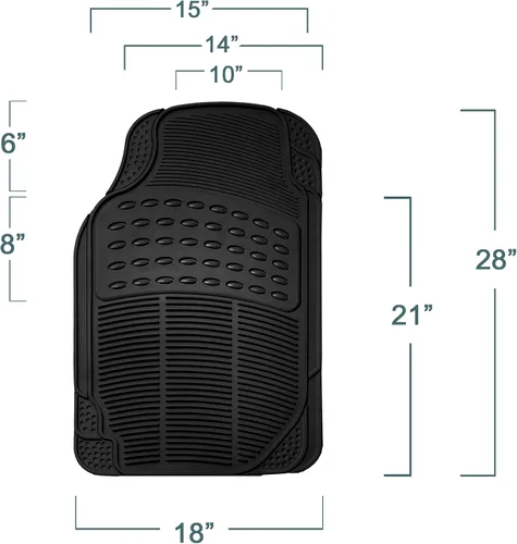 Miniatura 7 de FH Group FH-FB101115 - Funda de asiento de coche con respaldo alto de tela de sarga gris y negra
