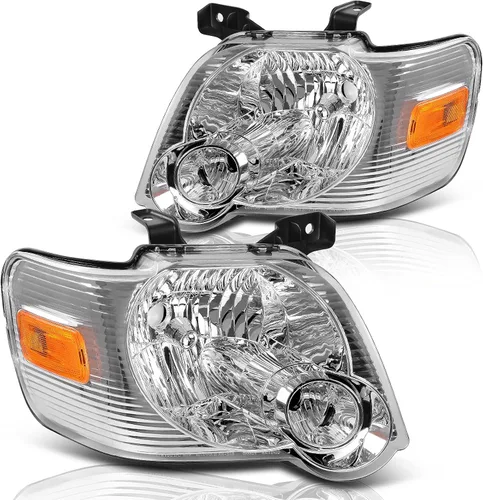 DWVO Conjunto de faros delanteros compatible con Ford Explorer 06-10 2006-2010 2006-2010, par de repuesto para el lado del conductor y del pasajero