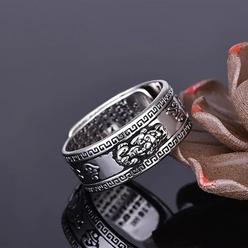 Miniatura 7 de Anillo Feng Shui Pixiu Mantra Para - Anillo Ajustable Pixiu Mantra De La Suerte