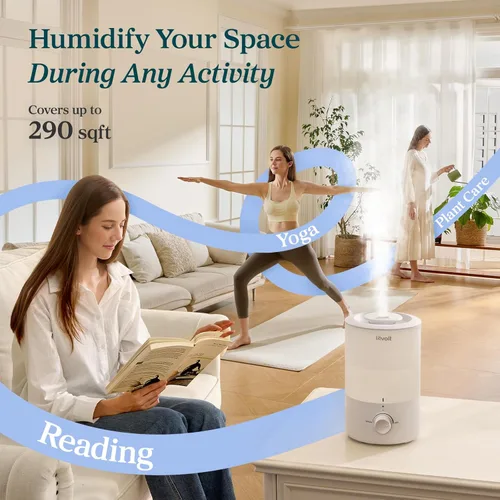 Miniatura 6 de LEVOIT - Humidificadores para dormitorio - Silencioso (tanque de agua de 3L) - Niebla fría/llenado superior/difusor de aceite esencial/25 vatios