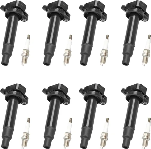 Juego de 8 bobinas de encendido y bujías UF230 para Lexus 2003-2009 GX470, 2001-2006 LS430, 2002-2010 SC430, para Toyota 2003-2009 4Runner, Land