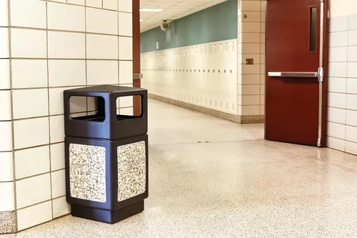Miniatura 6 de Safco Canmeleon - Bote de basura comercial de 38 galones, para uso en interiores y exteriores, duradero y resistente a la intemperie con paneles