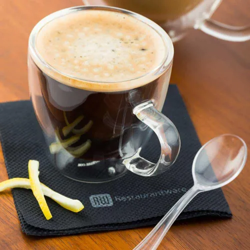 Miniatura 3 de Restaurantware Forma - Tazas pequeñas de 3 onzas para café expreso, 10 tazas transparentes de doble pared, mango integrado que no se astilla, tazas