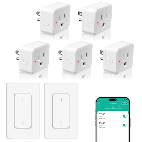 Miniatura 44 de NineLeaf Interruptor de salida remoto inalámbrico, interruptor de lámpara remoto, interruptor decorativo de enchufe de luz de encendido y apagado