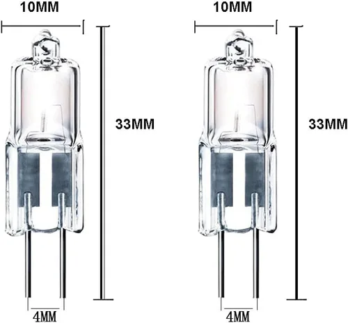 Miniatura 2 de 10 bombillas G4 12V 5W reemplazo JC 2 pin base halógena mesa de cocina lámpara colgante 12 voltios 5W blanco cálido paisaje escritorio iluminación