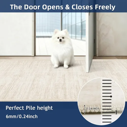 Miniatura 5 de Alfombra de pasillo de 2 x 5 – Alfombra lavable resistente a las manchas, alfombra de pasillo