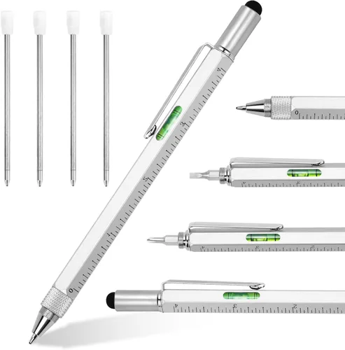 Miniatura 9 de Geniales regalos de bolígrafos para hombres, gadget de bolígrafo tecnológico multiherramienta 6 en 1 para él, regalo divertido para Navidad, Día