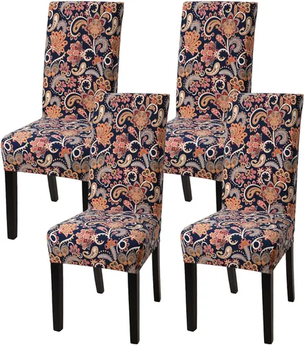 Miniatura 23 de Fundas para silla de comedor Yisun, fundas elásticas para silla de comedor, funda protectora para silla de comedor, mezcla de poliéster, Beige