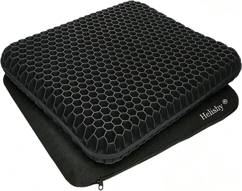 Cojín de asiento de gel en forma de huevo, almohadillas de gel transpirables para sillas con cubierta antideslizante para hogar, oficina, coche,