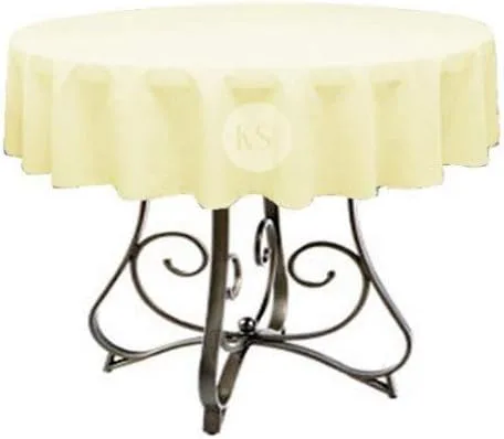 Miniatura 5 de Mantel redondo de poliéster de 72 pulgadas, disponible en más de 45 colores, ideal para restaurantes y superposiciones versátiles de eventos, elige