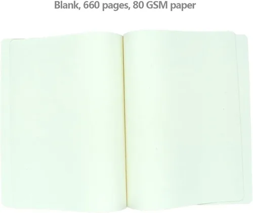Miniatura 3 de jooact Thick Sketchbook 660 Pages Notebook Soft Faux Leather Cover Journal 80GSM Paper Notepad Drawing Book Memo Writing Sketch Pad Diary Notebook