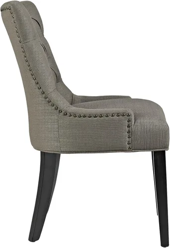 Miniatura 3 de Modway Regent Modern - Elegante tela tapizada con botones y ribete de cabeza de clavo, silla auxiliar de comedor, granito Granite
