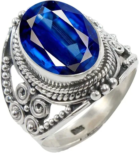 Miniatura 36 de Anillo de Plata Esterlina 925 para Mujeres con Piedra Preciosa Natural, Anillo de Compromiso de Plata Esterlina, Piedra Natal de Junio con Engaste