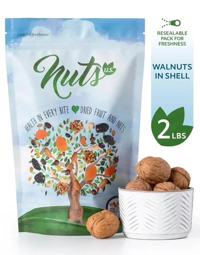 Miniatura 3 de NUTS U.S. Nueces con cáscara, cultivadas y empaquetadas en California, variedad Chandler, sabor a mantequilla fresco y fácil de agrietar, nueces