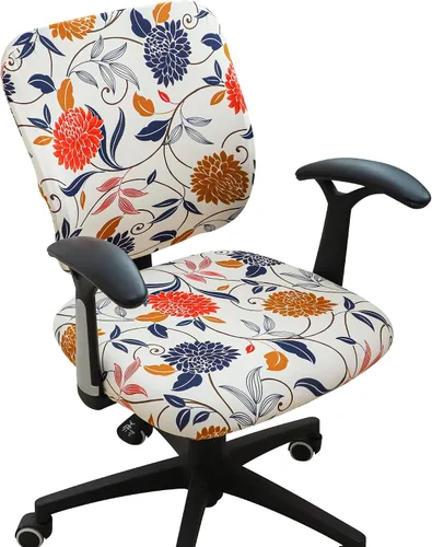 Miniatura 27 de Forcheer - Fundas elásticas para silla de oficina de Jacquard, resistentes al agua, 2 piezas para sillas de escritorio o de la computadora