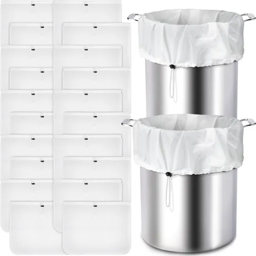 Miniatura 11 de Chumia Paquete de 10 bolsas reutilizables extra grandes de 26 x 22 pulgadas, filtro de malla fina, filtros de preparación en frío, con cordón