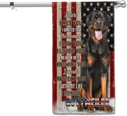 Miniatura 2 de Flags-I Am Your Rottweiler - Bandera de casa (29.5 x 39.5 pulgadas) - Banderas de jardín de poliéster de alta calidad, banderas decorativas