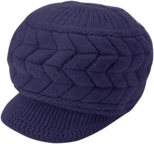 Miniatura 3 de Hindawi gorro de lana caliente de invierno para mujer, gorra esquí de lana con visera