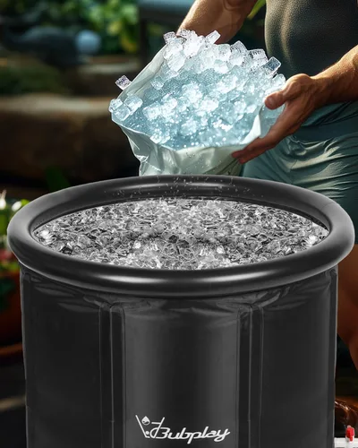 Miniatura 8 de XL - Bañera de hielo para atletas y adultos, bañera de hielo de 105 galones, bañera fría con cubierta para interiores y exteriores, bañera