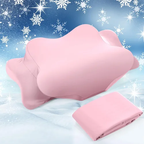 Miniatura 13 de Hahafelt Funda de almohada refrescante para el cuello cervical (solo funda de almohada) Funda de almohada ergonómica con cremallera, funda