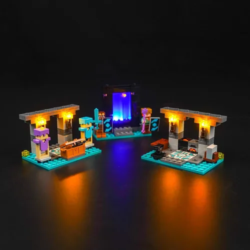 Miniatura 2 de Kit de luz LED mejorado para Lego Minecraft The Armory, compatible con Lego 21252, el mejor regalo para adultos (modelo no incluido)
