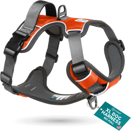 Miniatura 16 de Arnés para perro de aventura Embark, arnés para perro sin tirones con ribete reflectante para perros grandes - Nylon de grado militar, clip frontal