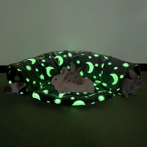 Miniatura 17 de BWOGUE Cama Túnel para Conejos, Juguetes de Tubos Túnel Plegables 2 en 1 con Alfombrilla Removible y Escondite para Gatos, Gatitos, Conejos, Rosa