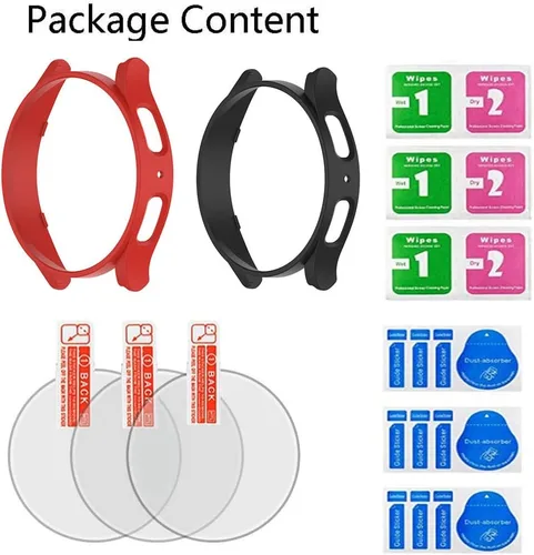 Miniatura 5 de SHUAXI - Protector de pantalla (3+2 unidades) compatible con Samsung Galaxy Watch 5 Pro de 1.772 pulgadas, película de vidrio templado
