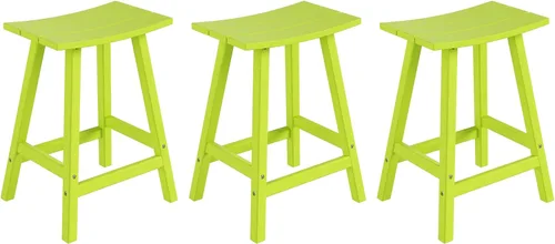 Miniatura 66 de WestinTrends Malibu - Juego de 2 taburetes para sillín para exteriores/patio, 24 alturas, color rojo
