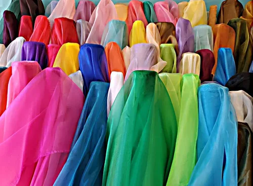 Miniatura 6 de Paquete de 10 yardas de tela de organza transparente para vestidos de boda, moda, manualidades, decoraciones, seda brillante de 44 pulgadas, más