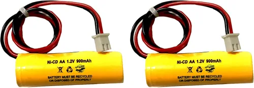 (2 unidades) 1.2v 900mAh AA Ni-CD señal de salida luz de emergencia NiCd batería reemplazo ELB CS01 EXR LED EL M6 AA900mAh OSA268 conector blanco