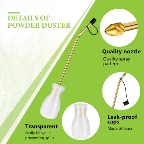 Miniatura 3 de Boao Aplicador de herbicida de polvo con tubo de cobre largo aplicador de rociador de jardín para jardinería orgánica, suministros agrícolas