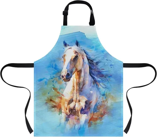 Miniatura 22 de doginthehole Delantal para niños con bolsillo para niños y niñas, delantales de chef ajustables con 2 bolsillos para cocinar, pintar