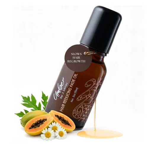 Miniatura 8 de Umber By J. Lenay Aceite de decoloración reductor de cabello, 0.5 onzas líquidas, reducción de vello facial para mujeres y hombres, aceite natural
