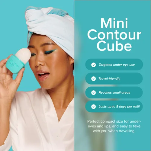 Miniatura 3 de Contour Cube Mini rodillo de hielo revolucionario para esculpir y deshinchar - Rodillo de hielo facial y masajeador - Molde de hielo para la cara