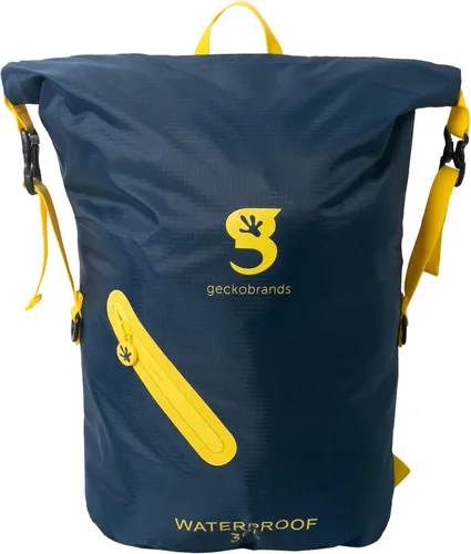Miniatura 18 de geckobrands Mochila impermeable ligera de 30 L - Bolsa ligera impermeable para exteriores, senderismo, viajes, actividades acuáticas ligeras Verde