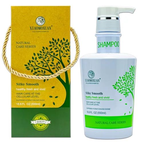 Miniatura 2 de Xiaomoxuan Juego de champú y acondicionador de árbol de té sin sulfato con máscara de colágeno para el cuidado del cabello encrespado