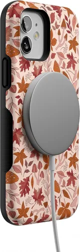Miniatura 6 de Funda Casely para iPhone 12 Mini No puedo evitar enamorarme Hojas de otoño Compatible con MagSafe Diseño protector audaz