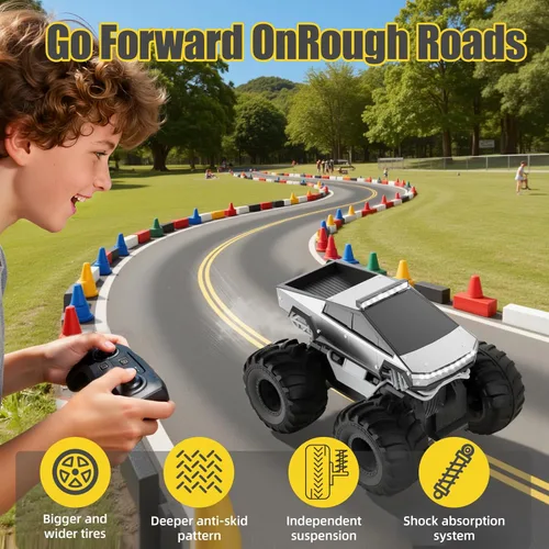 Miniatura 4 de Coche de control remoto, 1:18 coches RC anfibios, camioneta todoterreno 4WD para todo tipo de terreno, camión cibernético impermeable de 2.4GHz
