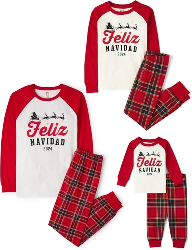 Miniatura 12 de The Children's Place Pijama de Navidad unisex para bebé, algodón Esqueleto