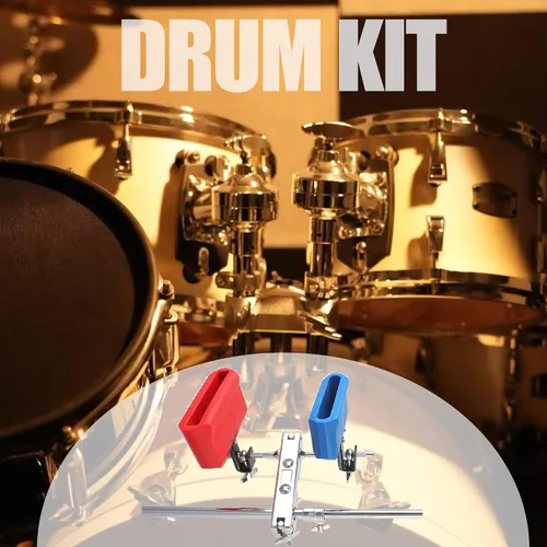 Miniatura 5 de Bloque de percusión musical de plástico 2PCS 170×150×50MM Bloque 150×120×40MM Rojo y Azul