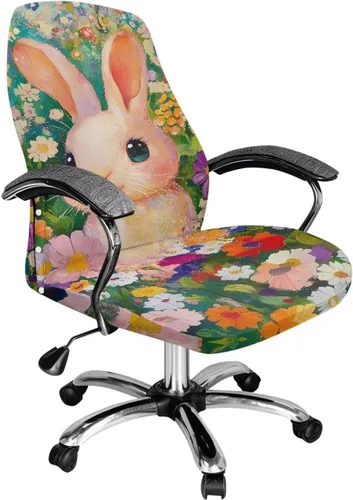 Miniatura 27 de Funda para silla de oficina de mármol morado, lavable, funda para silla de escritorio, fundas para silla de computadora para silla giratoria, silla