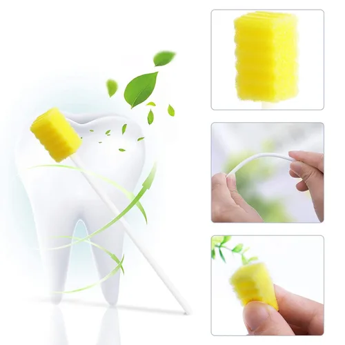 Miniatura 3 de Hisopos orales desechables (amarillo-250PCS)
