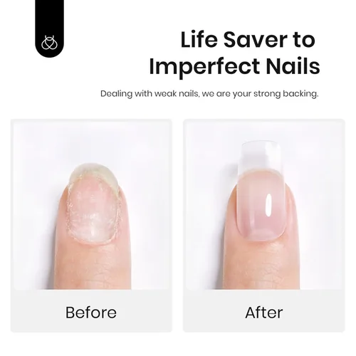 Miniatura 5 de Beetles - Gel de uñas de polietileno sin hema, 2.16 oz, gel de extensión de uñas transparente que fortalece naturalmente el arte de larga duración