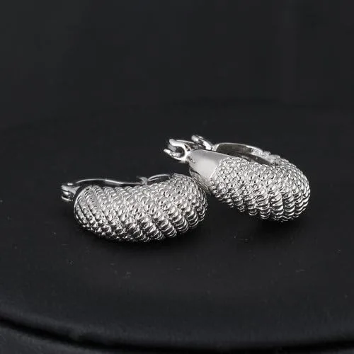Miniatura 4 de Yazilind - Pendientes de aro con diseño simple de 14 quilates para mujer