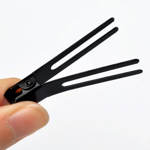 Miniatura 4 de Wobe - Juego de 50 pinzas de doble punta para peluquería, horquillas de cocodrilo de metal de 4,5 cm para peinado con lazo, pinzas para peinado